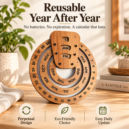 📅Perpetual calendar, wooden perpetual calendar