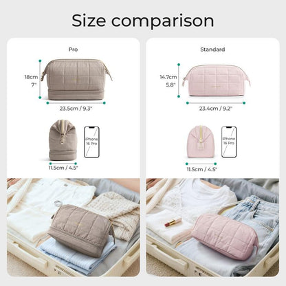 Puffy Padded Travel Cosmetic Organizer for Women