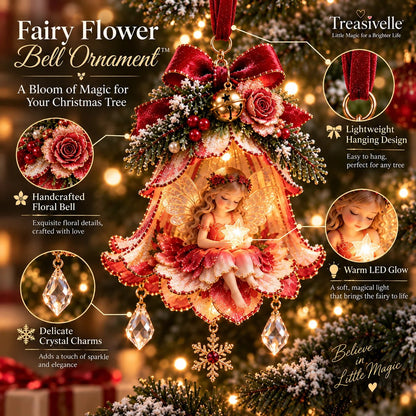 🧚‍♀️✨Enchanted Fairy Bell Christmas Ornament – Glowing Tree Décor