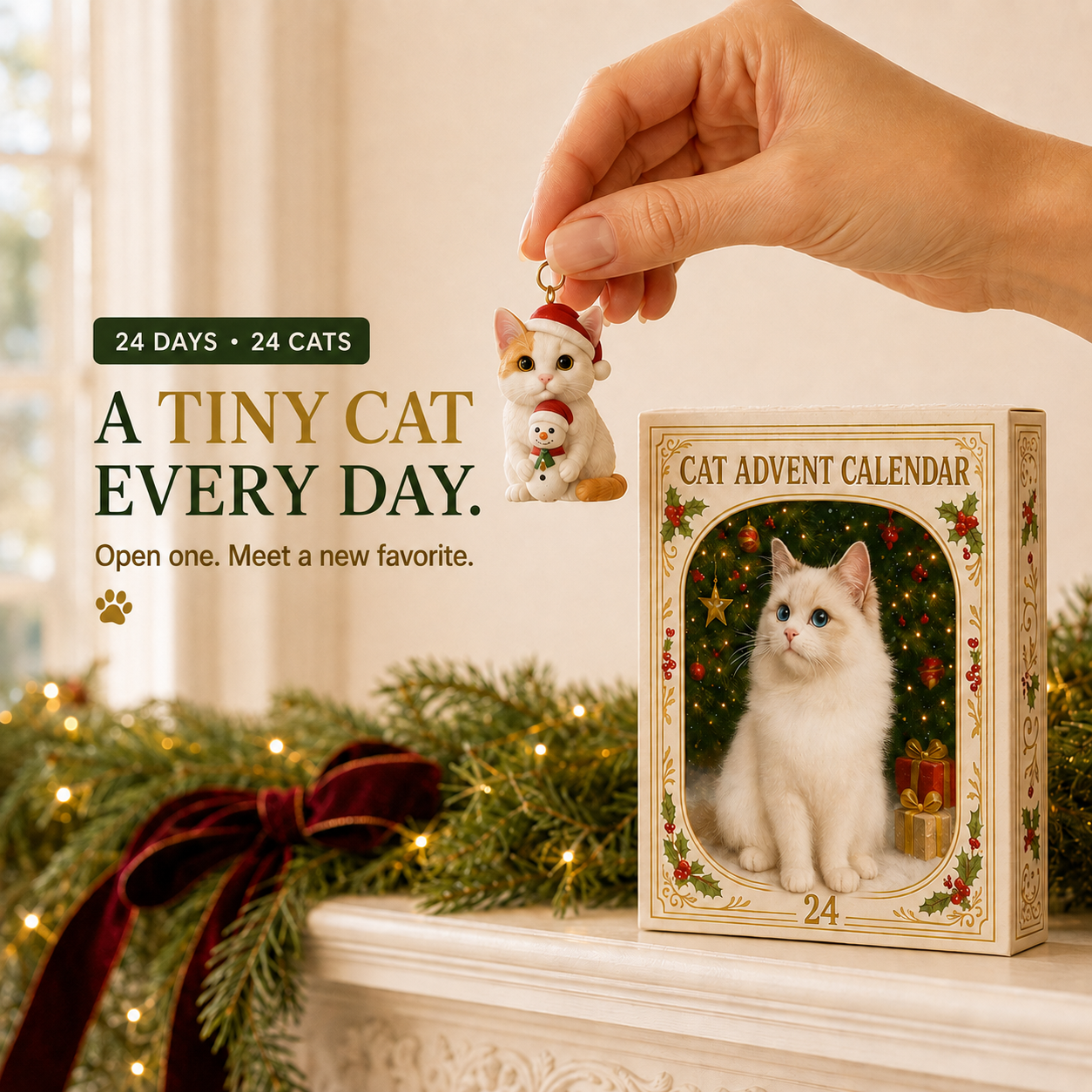 🐱🎄 24-Day Cat Advent Calendar – A New Kitty Surprise Every Day