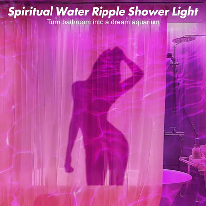 🌈Rechargeable Waterproof Shower Light -16 Colors Ocean Wave Projector with Remote