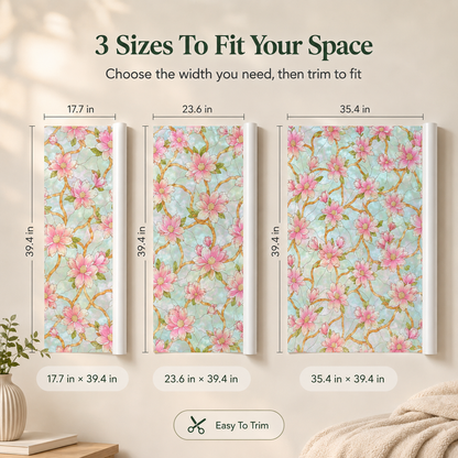🌸 Floral Stained-Glass Window Privacy Film – Beautiful Privacy With Natural Light