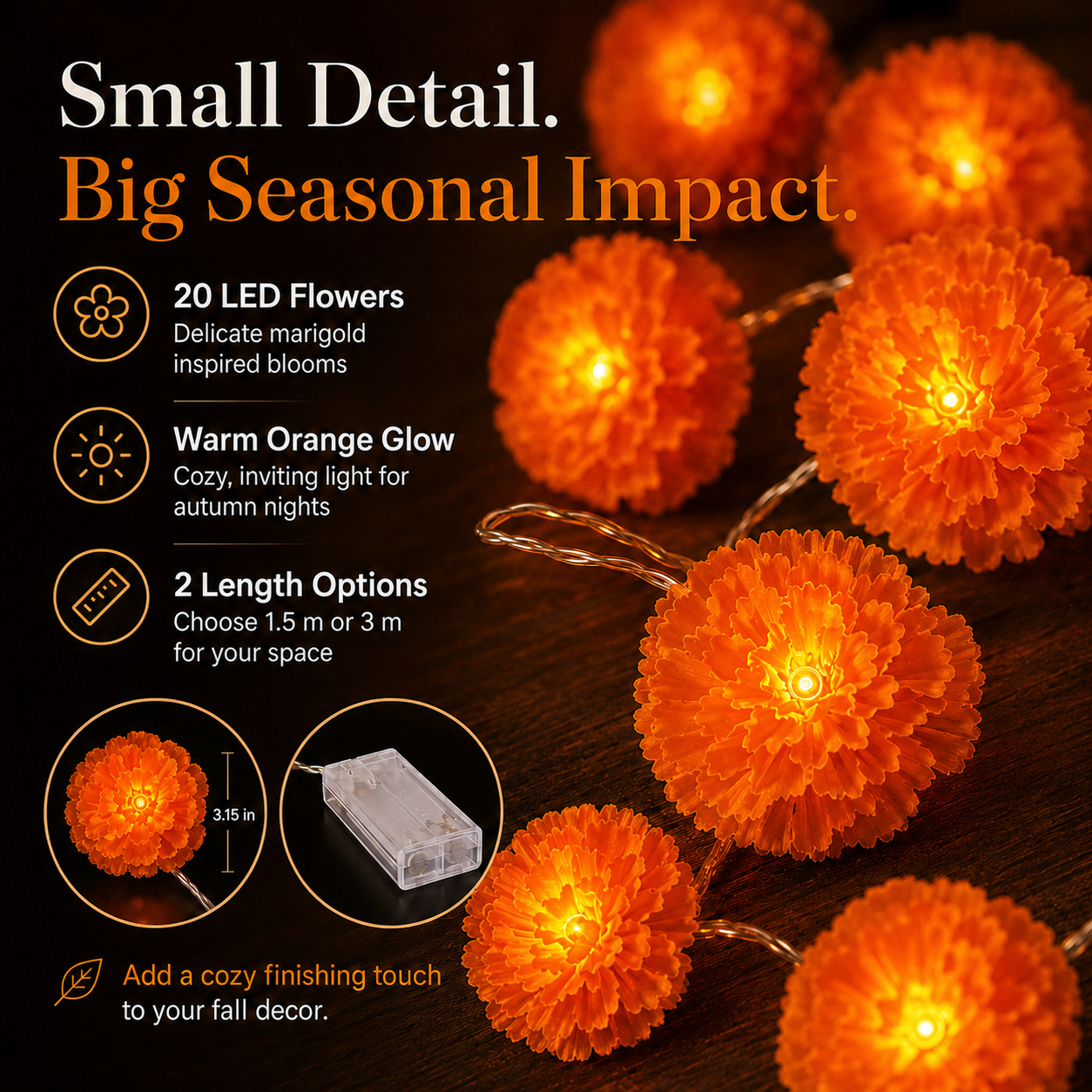 Marigold Flower StringLights