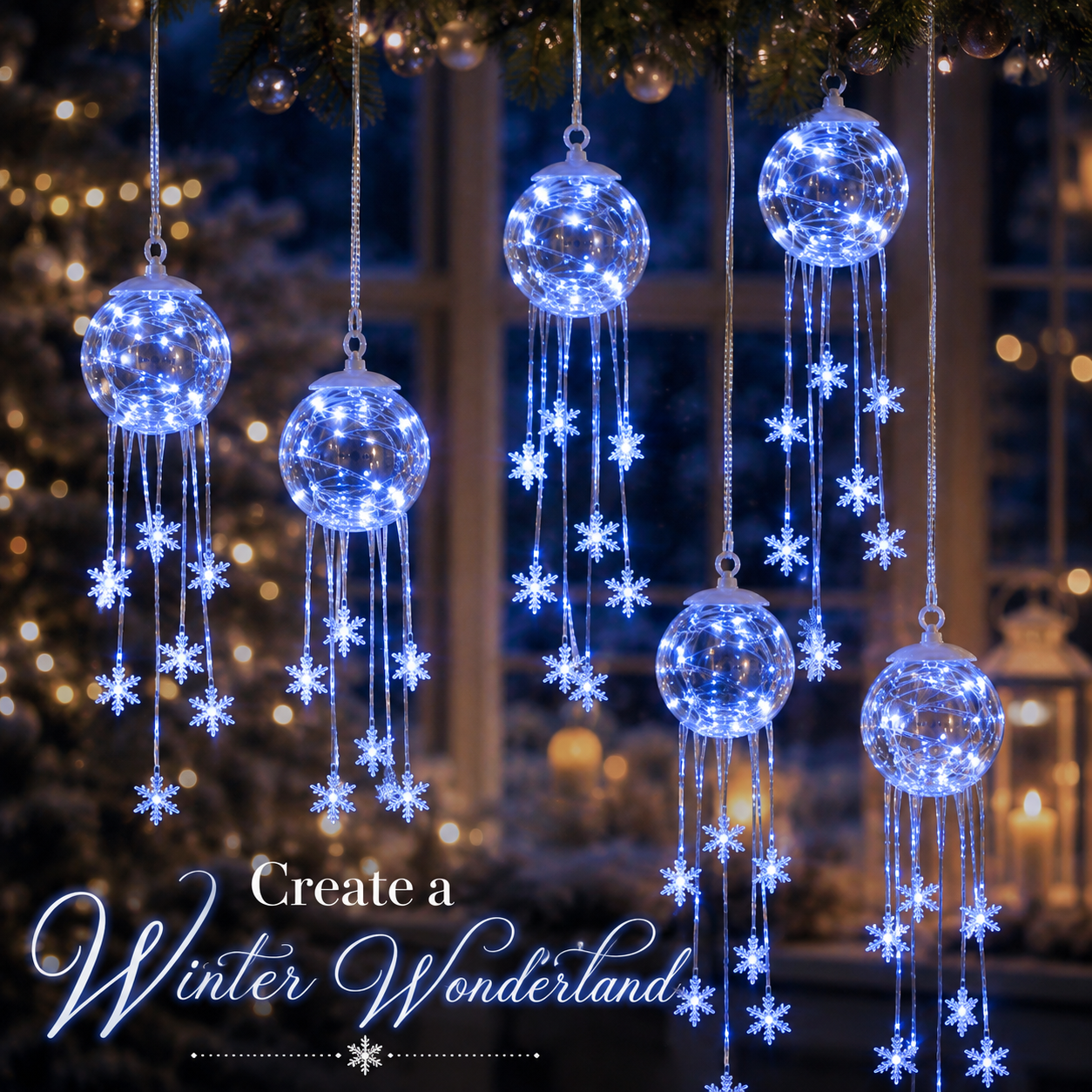 ❄️Icy Glow Hanging Ornament™ — Crystal Snowflake Christmas Décor