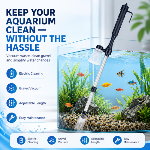 🐠Electric Aquarium Gravel Cleaner-Keep Your Tank Clean With Less Effort
