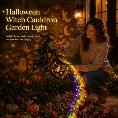 🔥Last Day 49% OFF 🧙‍♀️Halloween Witch Cauldron Garden Light