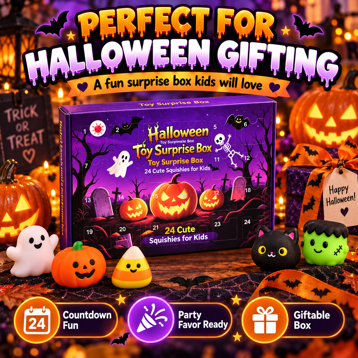 Hot sales🔥24-Piece Halloween Squishy Surprise Box