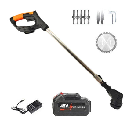 24V Cordless Grass Trimmer – 3-Blade Yard Cutting Tool