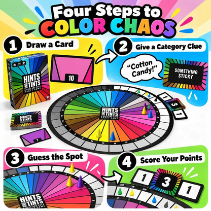 🃏Portable Hues & Cues Board Game - Creative Clues！！！