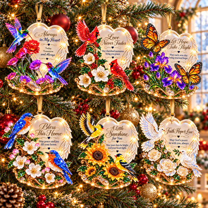 🪽 Angel Wings Heart Christmas Ornaments – 6 Inspirational Holiday Keepsake Designs