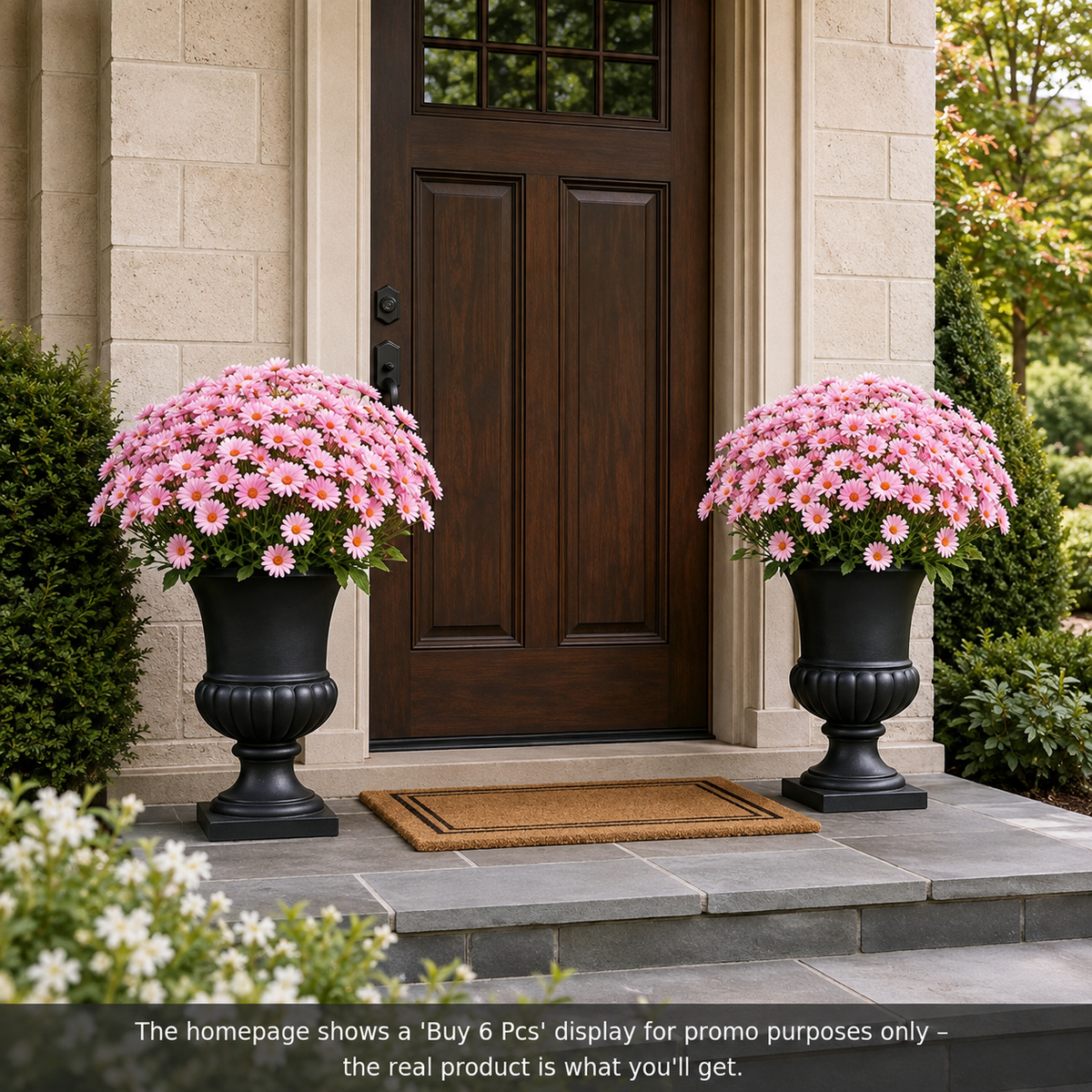 🌼Lifelike Artificial Fall Mums – No-Water Porch & Patio Autumn Flowers