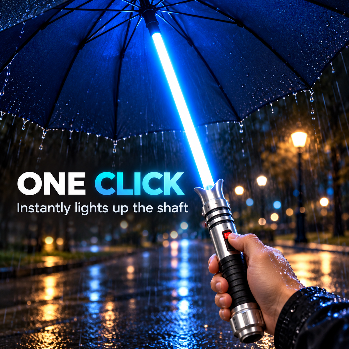 ⚡🌂 Glowing Umbrella – LED Light-Up Sword-Style Umbrella , Futuristic Rain Gear & Unique Gift for Sci-Fi Fans 🎁