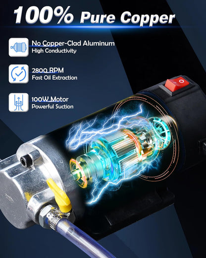 Oil Pump 12V 100W, Oil Extractor Pump for DIY Engine Oil Change