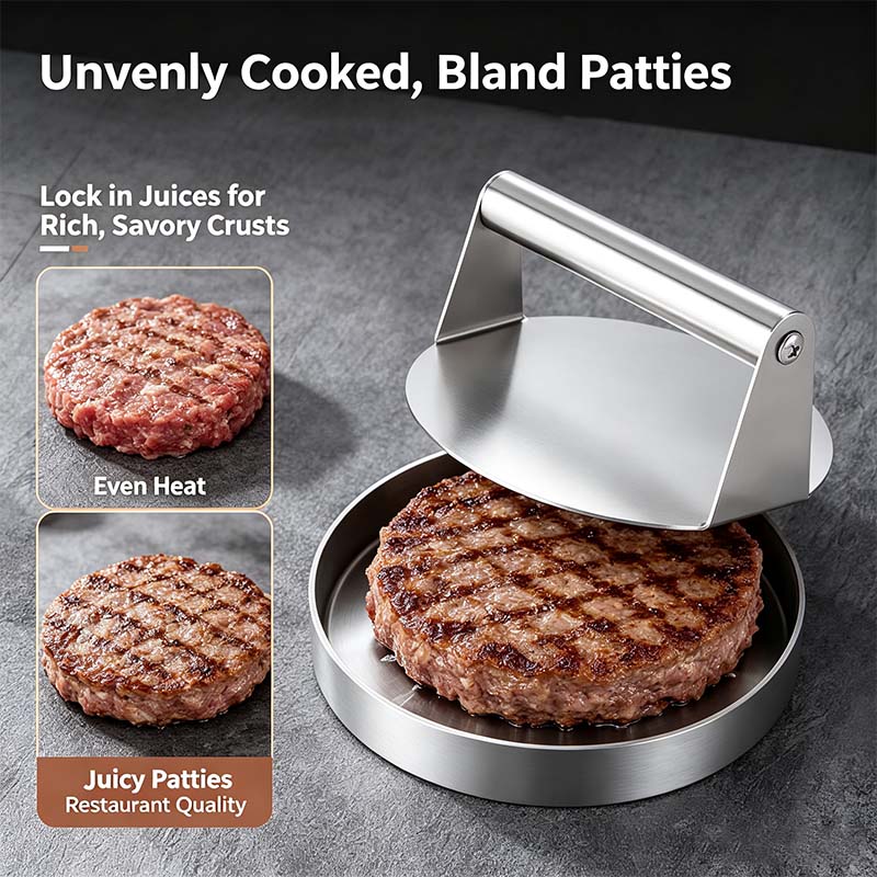 🥩Stainless Steel Burger Press Smash Burger Press- Pro Non-Stick Burger Smasher🍔