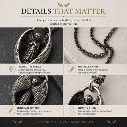 Guardian Angel Wings Necklace|Wear Your Faith. Carry Your Guardian Angel Every Day.
