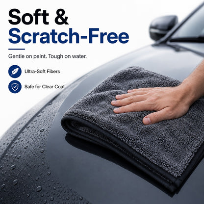 💧 Super Absorbent Microfiber Car Drying Towel – Streak-Free & Scratch-Free