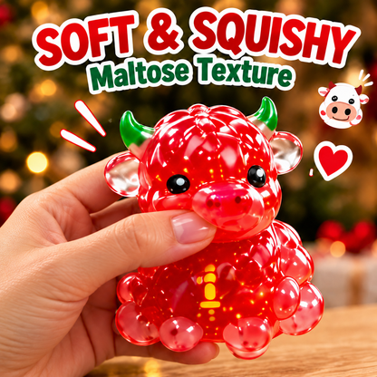 🐮 31-Day Highland Cow Christmas Countdown Calendar – Slow-Rise Squishy Toys