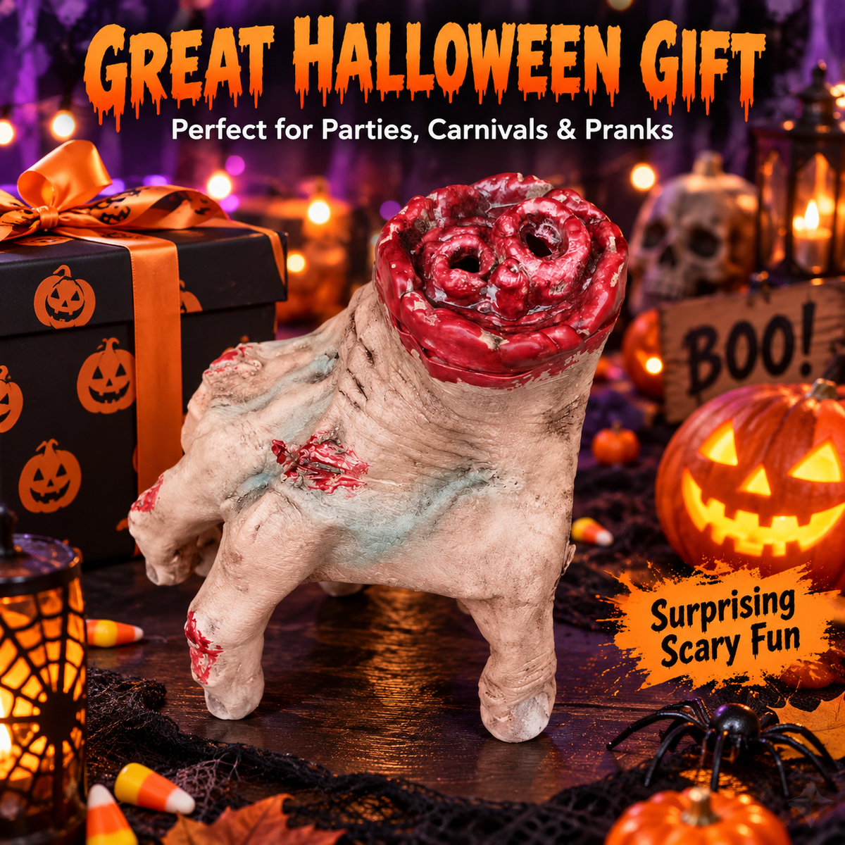 🎃Crawling Severed Hand Prop | Sound Activated Halloween Horror Decor👻