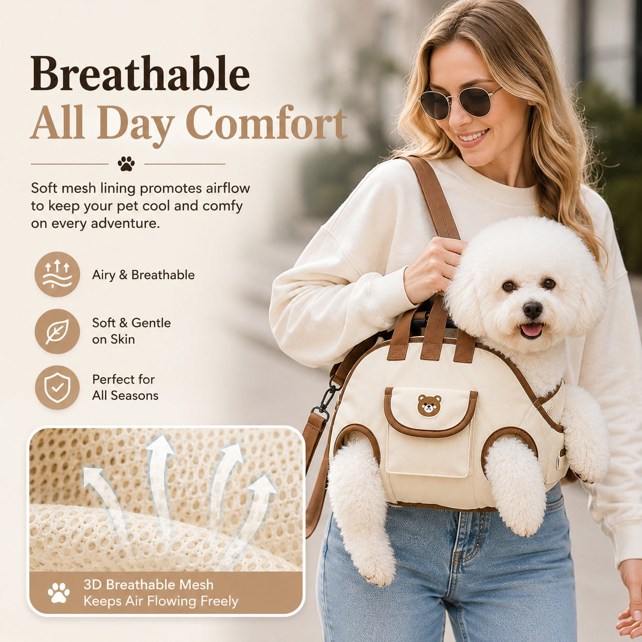 The Ultimate Hands-Free Dog Carrier|Comfortable Support For Every Adventure
