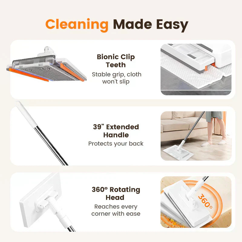 🎉Flash Sale(🚀50%OFF)🧹Disposable Dust Mop with 10 Reusable Cloths