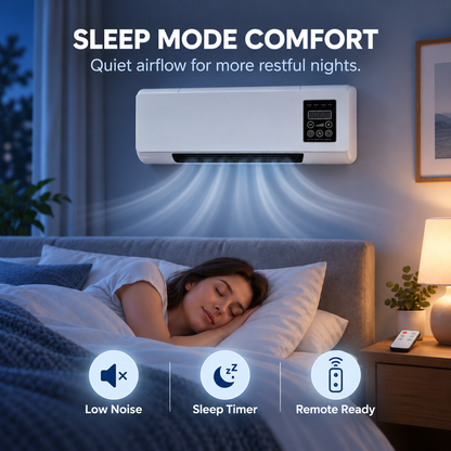 ❄️🔥 2-in-1 Wall-Mounted Cooling & Heaing Unit – Remote Control