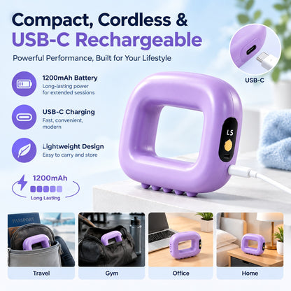💆 Multi-Functional Fascia Ring – 5-Level Full Body Vibration Massager