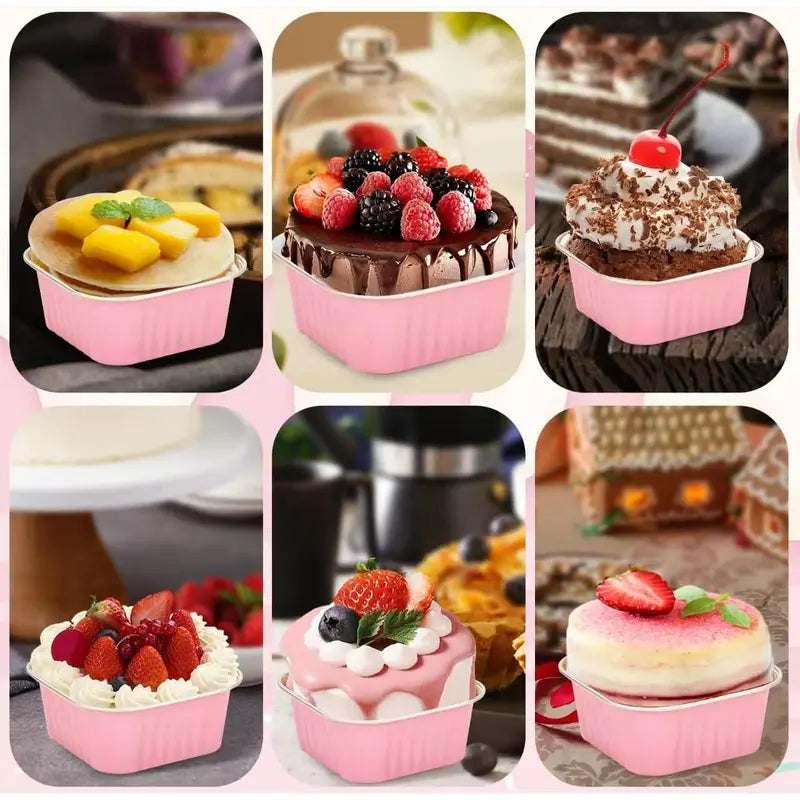 🧁 30-Pack Mini Cake Pans with Lids – Bake, Pack & Share Easily