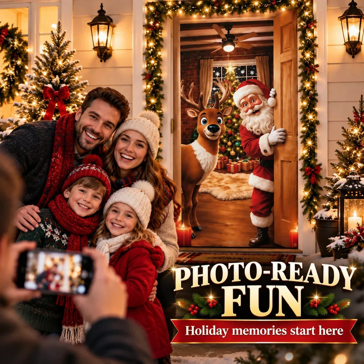 Give Your Front Door a Christmas Makeover – 7 Festive Designs