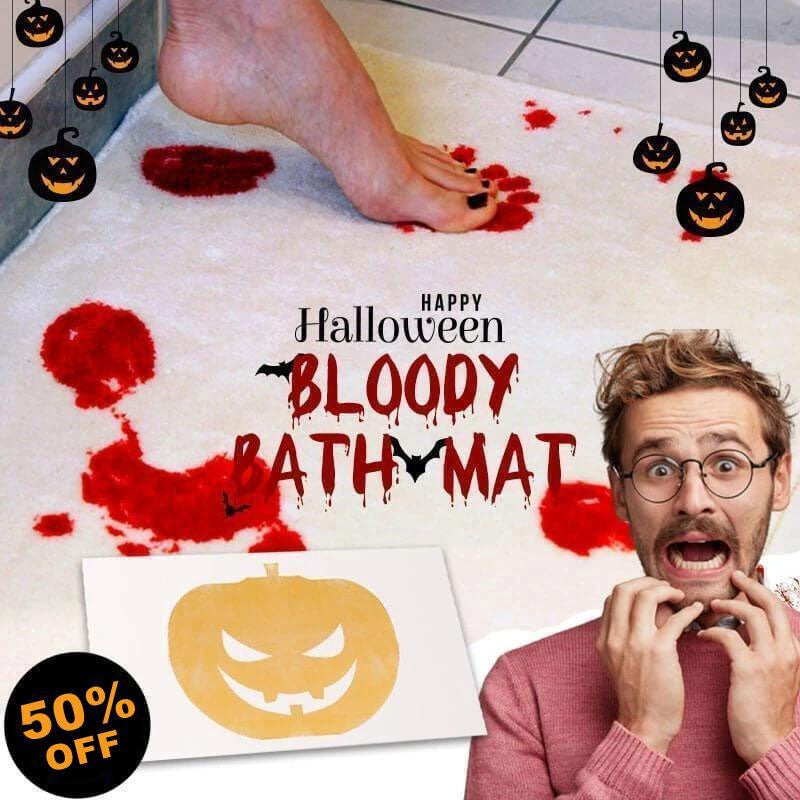 Water-Activated Bloody Bath Mat – Reusable Halloween Prank Rug