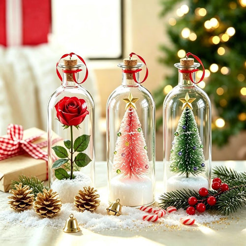 Record Your Voice 🎄 Christmas Tree Message Bottle – 30-Second Keepsake Gift