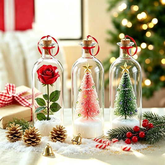 Record Your Voice 🎄 Christmas Tree Message Bottle – 30-Second Keepsake Gift