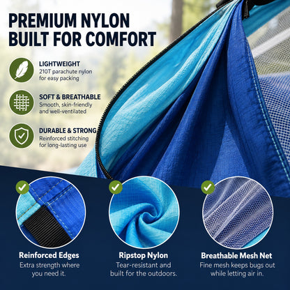 2-in-1 Mosquito Net Camping Hammock – Your Comfortable Escape Outdoors