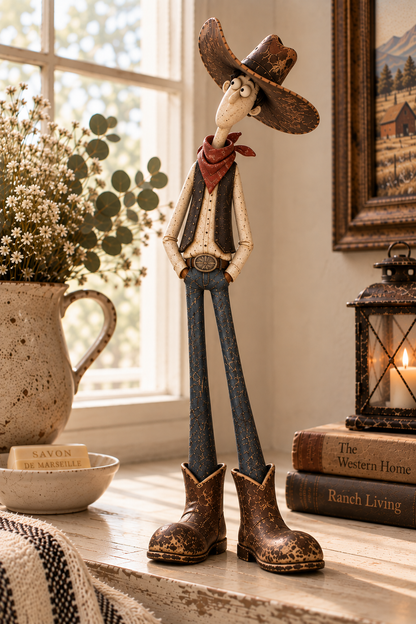 🤠🐴Whimsical Western Cowboy & Horse Figurine — Funny Wild West Decor