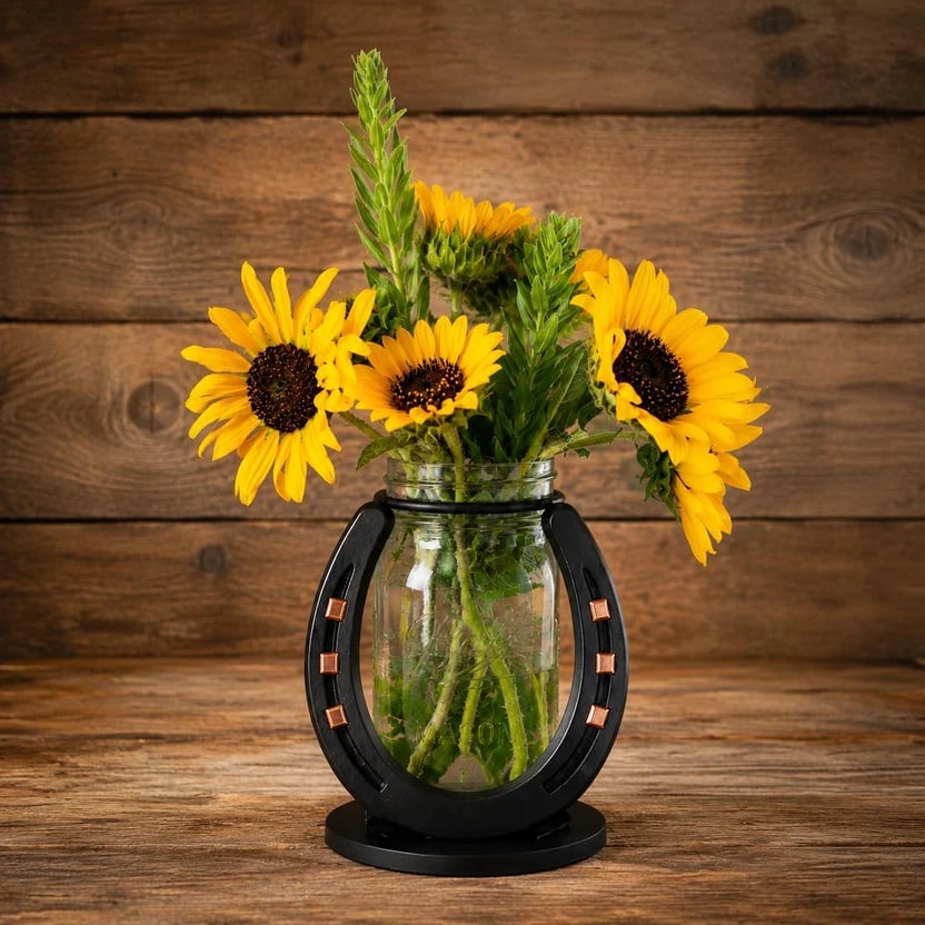 🌻Handmade Horseshoe Mason Jar Holder Collection