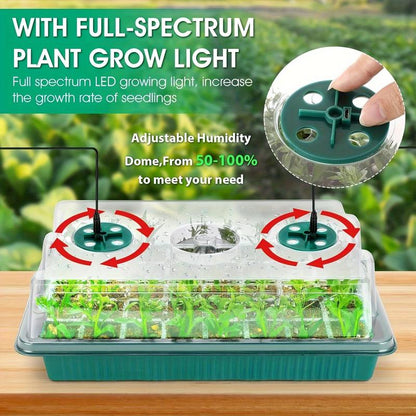 🌱 Seed Starter Trays with Grow Lights – Grow Your Own Little Indoor Garden | 4/5/6-Tray Set