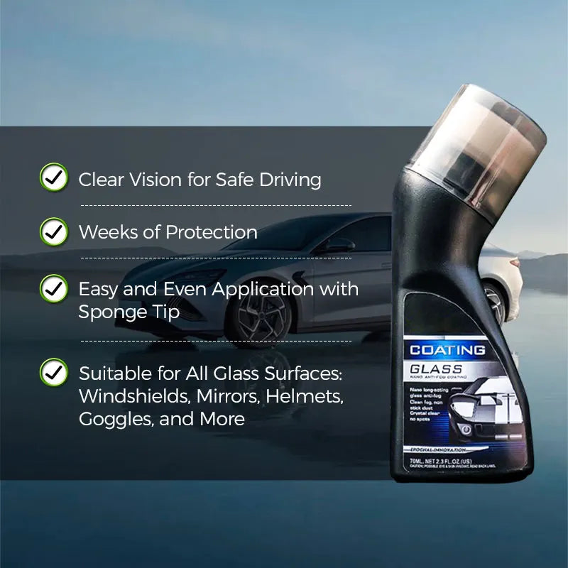 🚗 Anti-Fog Glass Coating – Easy Sponge Applicator for Car Windows & Mirrors