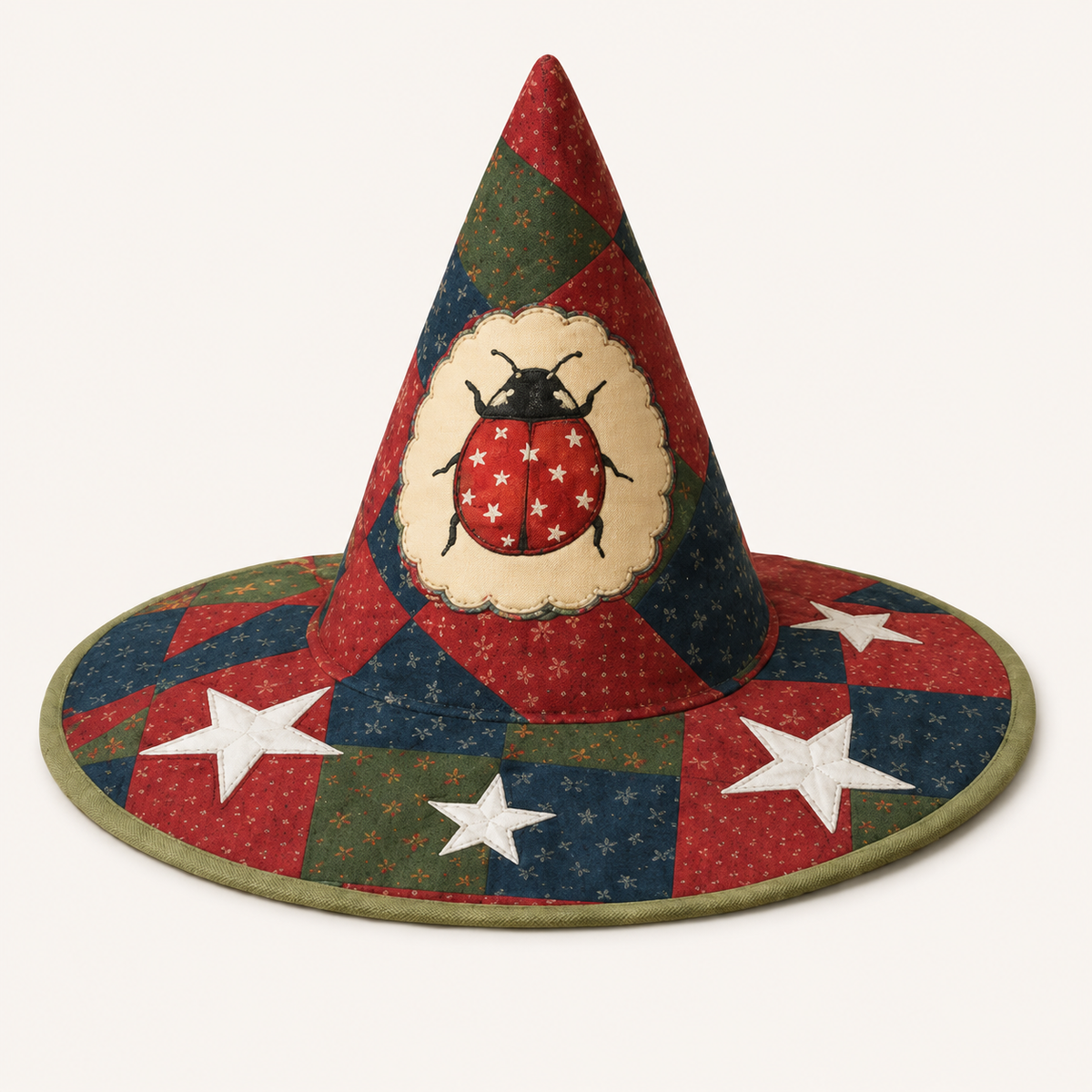 🧙‍♀️Quilted Patchwork Witch Hat – Choose Your Magical Pattern