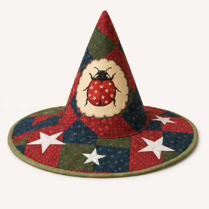 🧙‍♀️Quilted Patchwork Witch Hat – Choose Your Magical Pattern