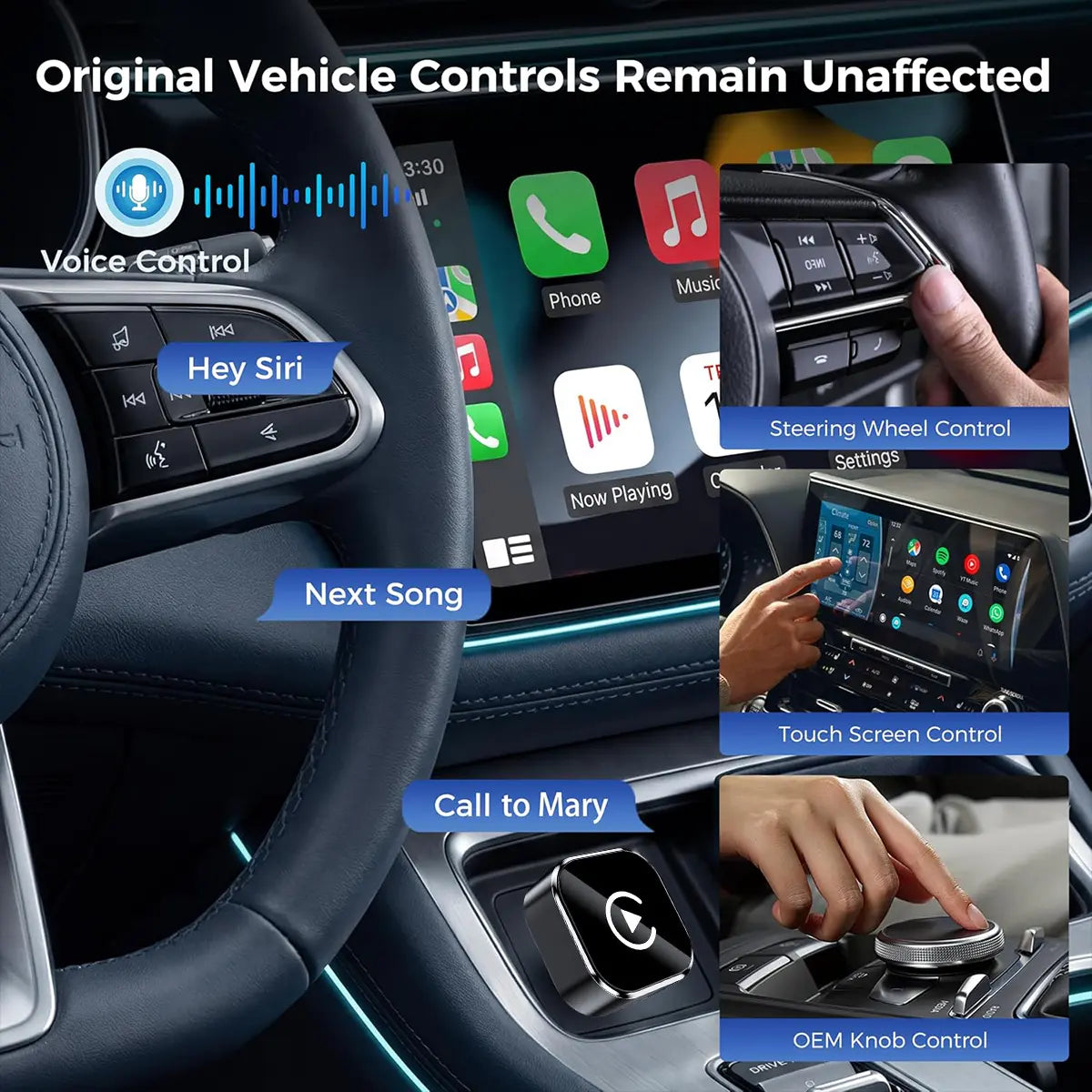 2026 New Wireless CarPlay Adapter - iPhone & Android Compatible with Quick connection