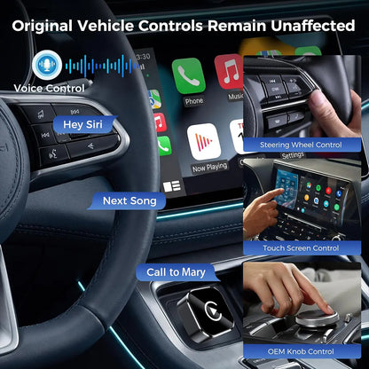 2026 New Wireless CarPlay Adapter - iPhone & Android Compatible with Quick connection