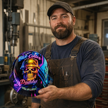 🔥 Blue Collar Daddy Hydro-Dipped Hard Hat – The Grind Never Stops