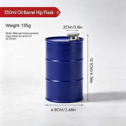 🛢️ Oil Drum Barrel Cup — Stainless Steel Industrial-Style Drinkware