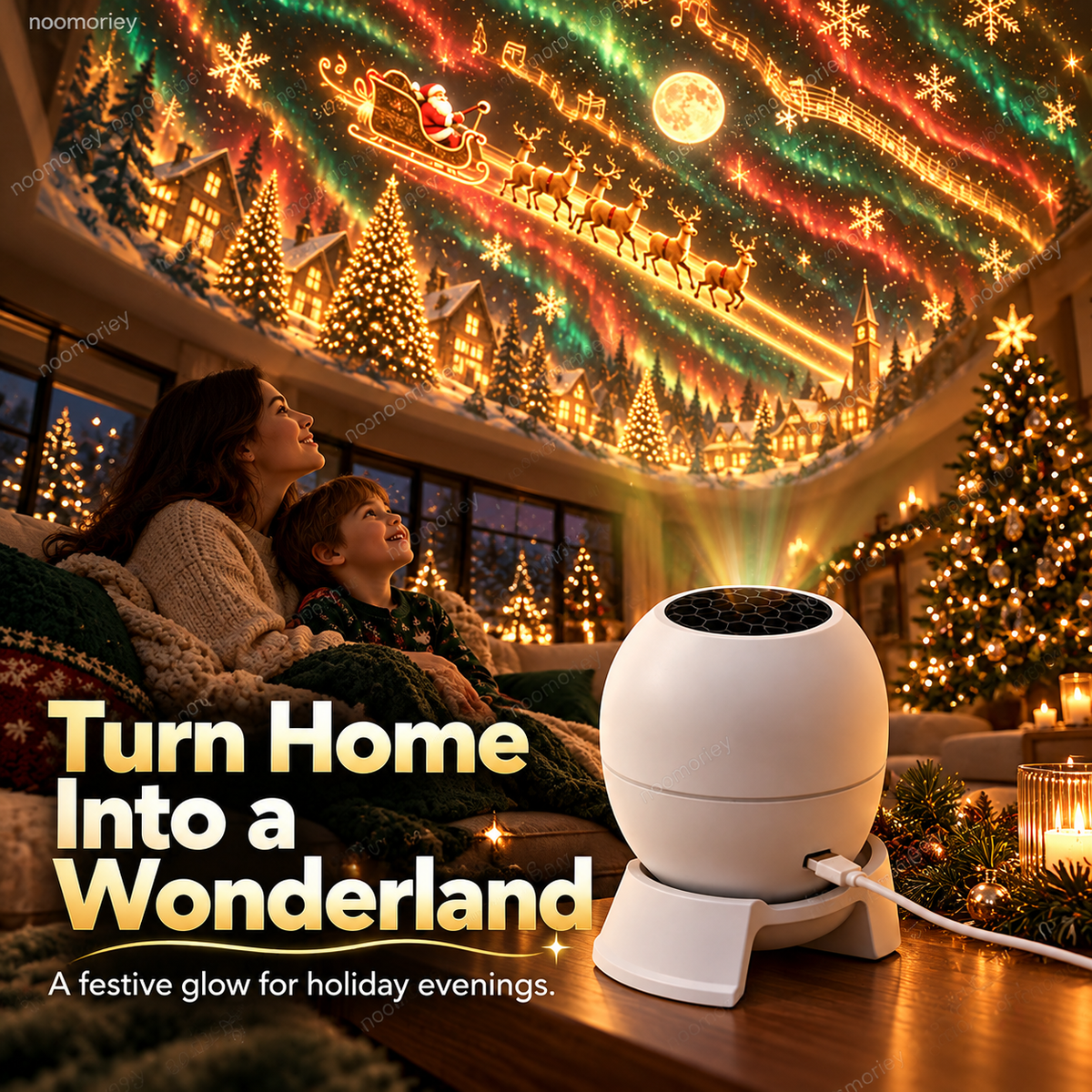 🎄 Christmas Wonderland Projector Light – Bring Santa’s Magic to Your Walls & Ceiling ✨