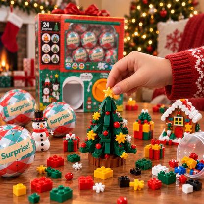 🎄 24-Day Surprise Egg Advent Calendar – Christmas Mini Building Block Sets
