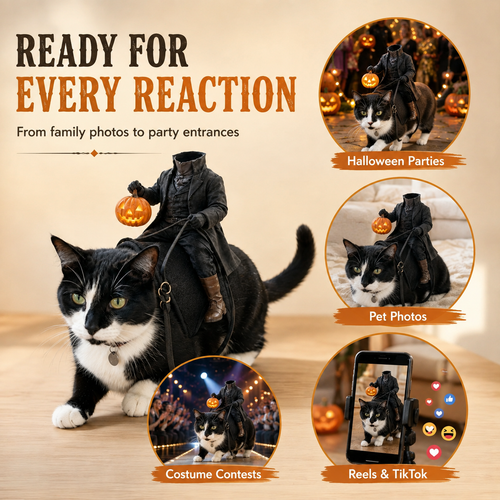 😺The Headless Horseman Rider™ Pet Costume🎃
