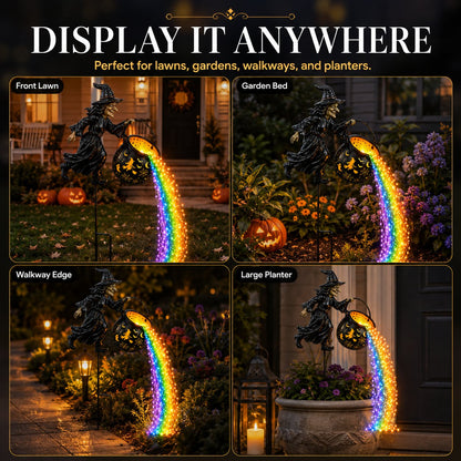 🎃 Halloween Early Bird Sale 🌈 Witch Potion Waterfall Garden Lamp