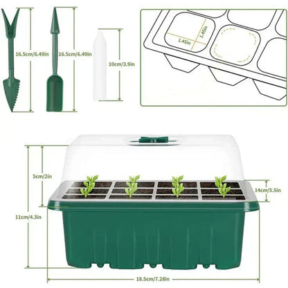 🌱 Seed Starter Trays with Grow Lights – Grow Your Own Little Indoor Garden | 4/5/6-Tray Set