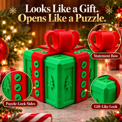 🎁Christmas Prank Puzzle Gift Box – Funny Brain-Teaser Gift Box for Holiday Gift Reveals