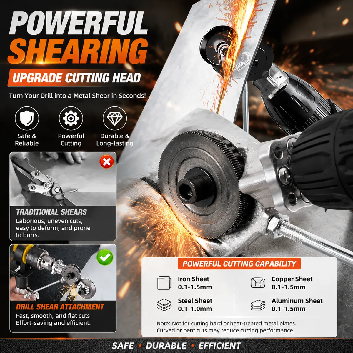 🔩 Metal Sheet Cutter Drill Attachment — Fast, Clean & Effortless
