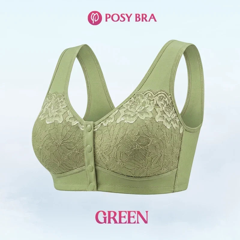 Posy Bra - Front Closure Breathable Cotton Lifting Bra for Seniors